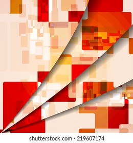 Abstract illustration, colorful square composition.