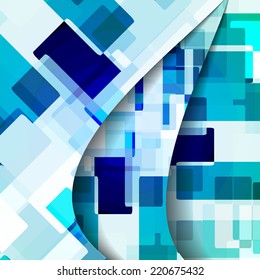 Abstract illustration, colorful square composition.