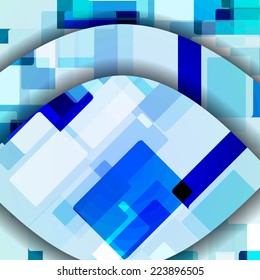 Abstract illustration, colorful square composition.
