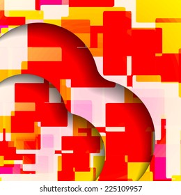 Abstract illustration, colorful square composition.