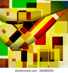 Abstract illustration colorful square composition.