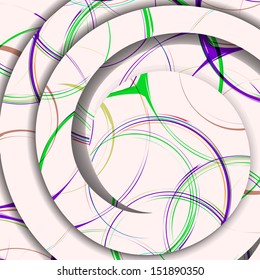 Abstract illustration, colorful swirl composition.