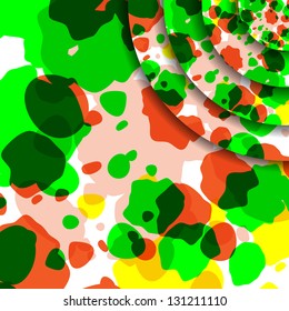 Abstract illustration, colorful textures composition.