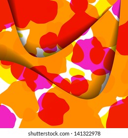 Abstract illustration, colorful textures composition.