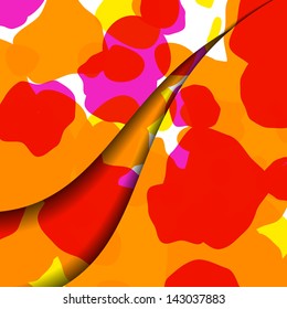 Abstract illustration, colorful textures composition.