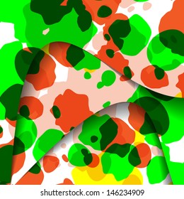 Abstract illustration, colorful textures composition.