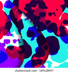 Abstract illustration, colorful textures composition.