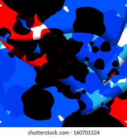 Abstract illustration, colorful textures composition.