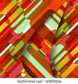 Abstract illustration, colorful textures composition.