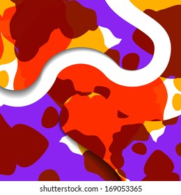 Abstract illustration, colorful textures composition.