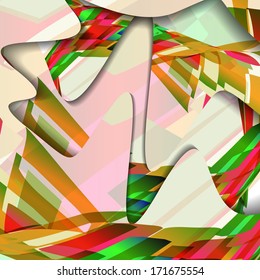 Abstract illustration, colorful textures composition.