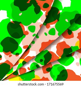 Abstract illustration, colorful textures composition.