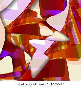 Abstract illustration, colorful textures composition.