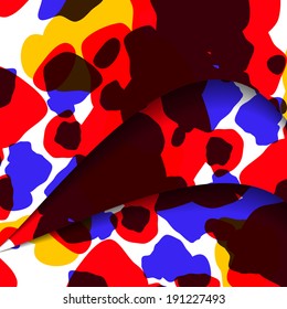 Abstract illustration, colorful textures composition.