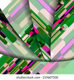 Abstract illustration, colorful textures composition.