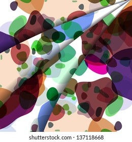 Abstract illustration, colorful unusual composition.