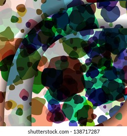 Abstract illustration, colorful unusual composition.