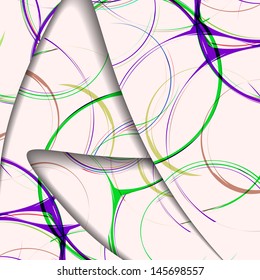 Abstract illustration, colorful unusual composition.