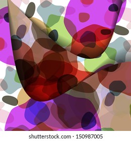 Abstract illustration, colorful unusual composition.