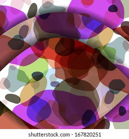 Abstract illustration, colorful unusual composition.
