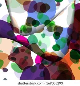Abstract illustration, colorful unusual composition.