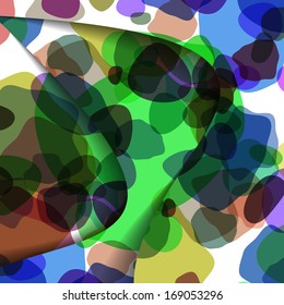 Abstract illustration, colorful unusual composition.