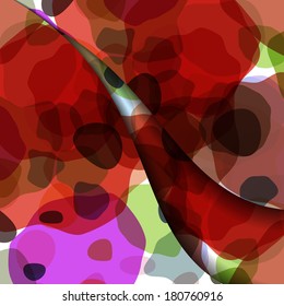 Abstract illustration, colorful unusual composition.
