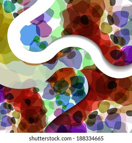 Abstract illustration, colorful unusual composition.
