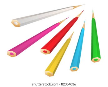 Abstract illustration with  colour pencil