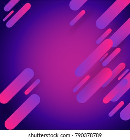 Abstract illustration. Composition  in a modern style of rounded lines in ultraviolet color for the background. Vector illustration.