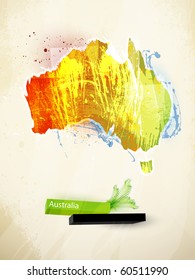 abstract illustration of the continent Australia