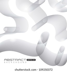 abstract illustration of continuous lines, isolated on white background, vector illustration