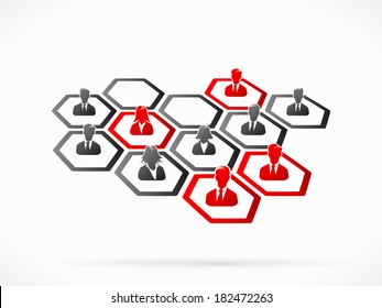 Abstract illustration of cross functional team