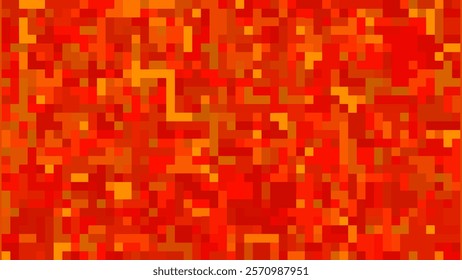 ABSTRACT ILLUSTRATION CUBE ORANGE COLOR. DIGITAL BUSINESS BACKGROUND MOSAIC GRID DESIGN VECTOR 