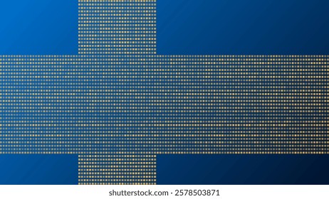 ABSTRACT ILLUSTRATION CUBE YELLOW GRADIENT COLOR. DIGITAL BUSINESS BLUE BACKGROUND MOSAIC GRID DESIGN VECTOR 
