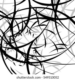 Abstract illustration with curvy lines. Random dynamic lines pattern.