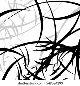 Abstract illustration with curvy lines. Random dynamic lines pattern.