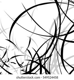 Abstract illustration with curvy lines. Random dynamic lines pattern.