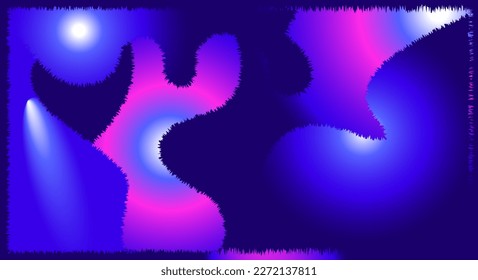 Abstract illustration. Dark blue background with bright fluffy spots, swirls for banner and header. computer desktop background