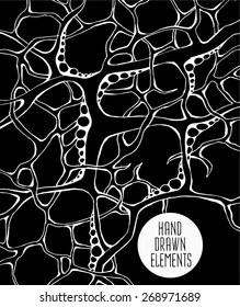 Abstract illustration. Decorative background. Floral  line elements