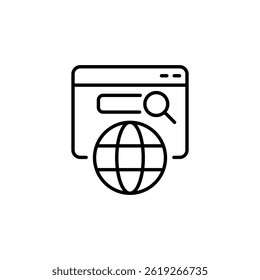 Ilustración Abstractas que representa la navegación global o el concepto de interfaz de red