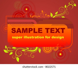 Abstrakte Illustration für Design und Hintergründe mit Techno- und Blumenelementen.
