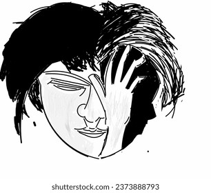 Abstract illustration design black