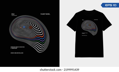 abstract illustration design for creative apparel t-shirt, ready to print