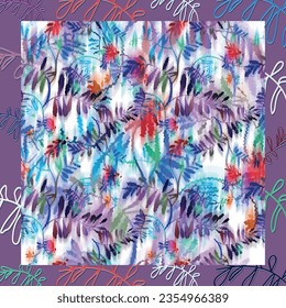 Abstract illustration design with modern style and beautiful color, great for hijab, scarf, dress, or other designs