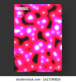 Abstract illustration, design of poster. Colorful light bulbs, sparkles, fireflies. Concept design. Eps10 vector.