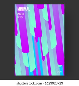 Abstract illustration, design of poster. Creative concept. Colorful wavy 3d form. Presentation, placard and banner. Eps10 vector.