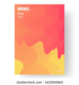 Abstract illustration, design of poster. Creative concept. Colorful wavy 3d form. Presentation, placard and banner. Eps10 vector.