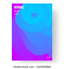Abstract illustration, design of poster. Creative concept. Colorful wavy 3d form. Presentation, placard and banner. Eps10 vector.