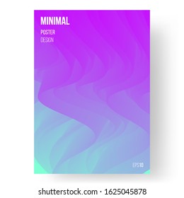 Abstract illustration, design of poster. Creative concept. Colorful wavy 3d form. Presentation, placard and banner. Eps10 vector.